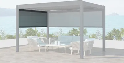 Produktbild von Wind- und Sichtschutz Aluminium Pergola Lamellendach 300 cm  nur kompatibel mit EAN 9006547810103