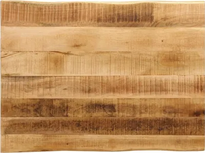 Produktbild von Tischplatte mit Baumkante 90x60x3,8 cm Raues Mango Massivholz
