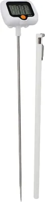 Image de Digital Candy Thermometer with pot clip acier inoxydable 180 degree rotating probe for grilling Fry BBQ Food Cooking White White