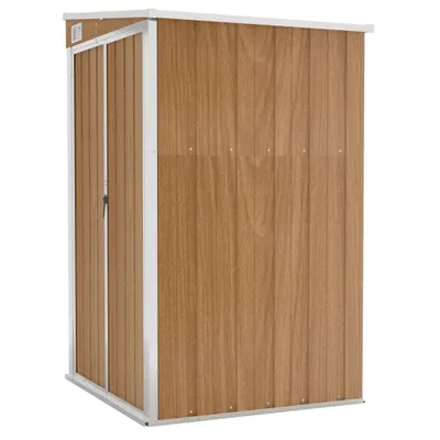 Produktbild von Anbauschuppen Braun 118x100x178 cm Verzinkter Stahl
