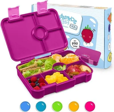 Obrázok produktu pre Fialová bento krabička s priehradkami pre deti