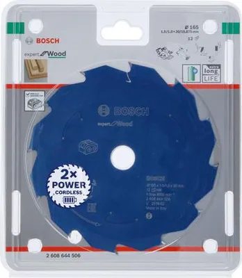 Produktbild von Kreissägeblatt für Akkusägen Expert for Wood, 165 x 1,5/1 x 20, 12 Zähne