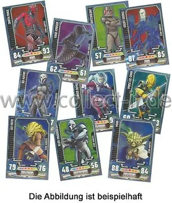 Image de FA3 - Spar 2 - 10 cartes Star différentes - Star Wars Force Attax - SERIE 3