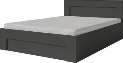 Produktbild von FURMEB24 - WER - 180 x 200 cm Bettgestell mit Lattenrost - Metall Bettrahmen mit ger€umigem Boxkasten -Anthrazit - Seitliche ffnung