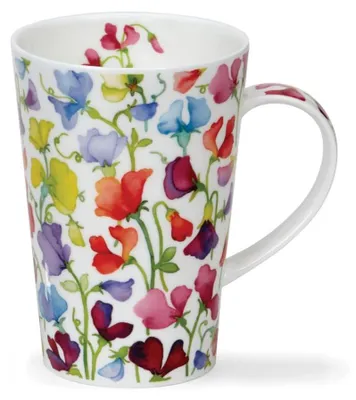 Becher 0,44 l, Blumen-Fiesta-Zuckererbsen, Beinporzellan