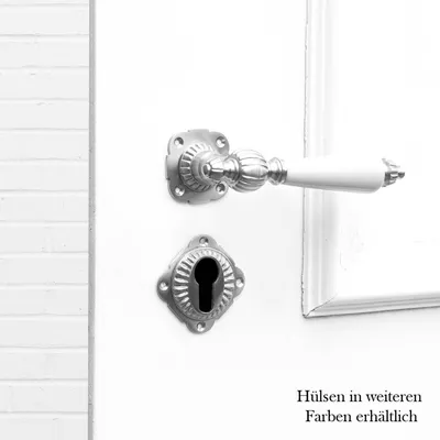 Produktbild von Drückergarnitur für Haustüren -Porzellangriff | BB | Nickel matt