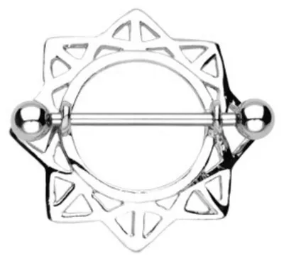 Produktbild von Brustwarzenpiercing „Stern“ Nippelpiercing Nipple Shield
