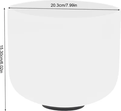 Zdjęcie produktu dla Misa muzyczna 8 cali Crystal Singing Bowl Frosted Quartz Bowl for Yoga Stress Relief White