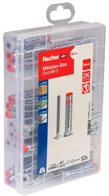 Obrázek produktu pro fischer Meisterbox s dutinovými zátkami DuoHM TX 52 ks.