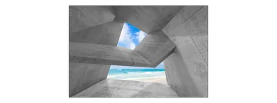 Produktbild von Muralo Fototapete 225 x 150 cm Vlies Tapete Wandtapeten moderne Wandbilder XXL 3D Effekt Geometrie Tunnel