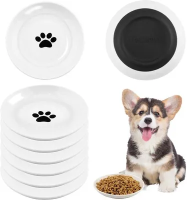 Immagine prodotto di Set da 6 ciotole in Vetroceramica da 250 ml con fondo antiscivolo per cani di piccola taglia