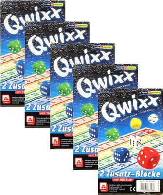 Produktbild von NSV Qwixx 5x 2 Zusatzblöcke - Vorteilspack