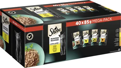 Produktbild von SHEBA Portionsbeutel Multipack Geflügel in Gelee 40 x 85g