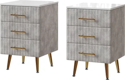 Zdjęcie produktu dla Stolik nocny Vicco Velia Szary Zestaw 2 sztuk, Model 53035