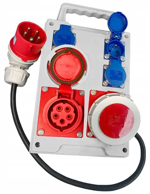 Produktbild von Stromverteiler angeschlossen 2x32A Winkelstecker ca. 5m