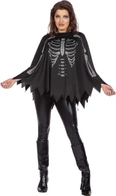 Produktbild von Poncho mit Glitzerskelett