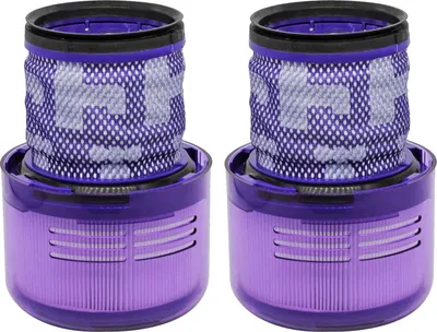 Two identical vacuum cleaner filters are shown side-by-side against a white background.