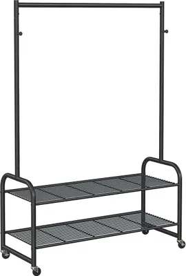 Produktbild von Rootz Kleiderständer mit Schuhregal - Kleiderständer - Kleiderbügel - Platzsparend - 115cm x 45cm x 168.5cm