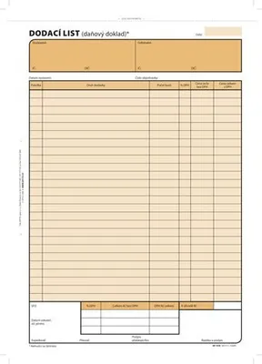 Zdjęcie produktu dla Tiskopis Dodací list Optys, A4, samopropisovací, 100 listů