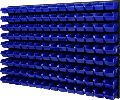 Produktbild von Stapelboxen Set 4x Wandregal Lagersystem 126 Boxen 1152 mm x 780 mm
