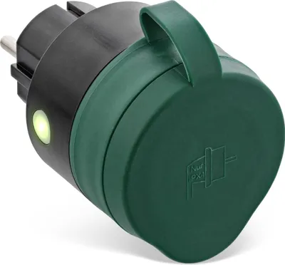 Produktbild von InLine SmartHome Steckdose Outdoor IP44, Draußen, Schwarz, Grün, 45 m, Acrylnitril-Butadien-Styrol (ABS), Polycarbonat (PC), IP44, Verkabelt & Kabellos