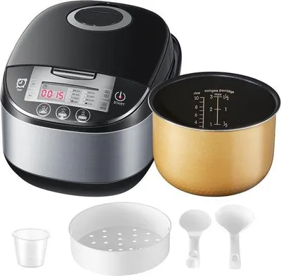 Produktbild von Elektrische Kochtopf mit Timer - Digitale Kochfunktion - Binnenkochtopf - Kochfunktion mit Timer - Kochen für 1-6 Personen