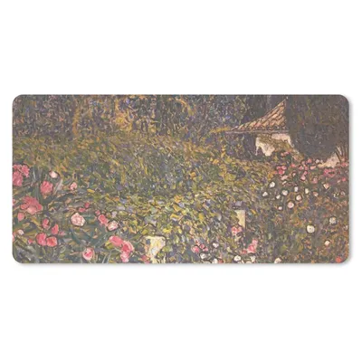 Produktbild von MuchoWow® Schreibtischunterlage Italienische Gartenbaulandschaft - Gustav Klimt 80x40 cm - XXL Mauspad - Gaming Mauspad