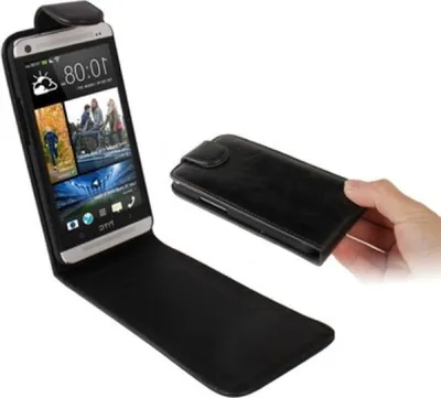Produktbild von Schutzhülle Flip Tasche für Handy HTC One M7 Schwarz