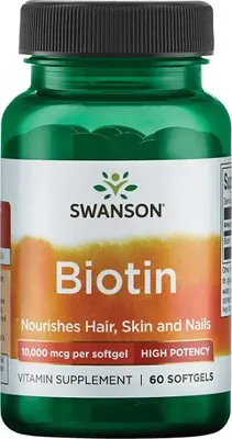 Produktbild von Biotin 10000 mcg 60 Weichkapseln Swanson Health Products