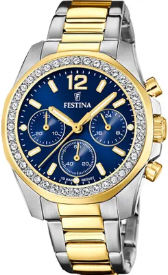 Produktbild von Festina Armbanduhr Damen Casual Edelstahl Uhr silber gold UF20607/2
