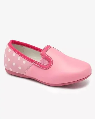 Produktbild von Rosa Halbschuhe für Mädchen aus Ökoleder mit Erbsenprint Rellme- Footwear, Größe 30