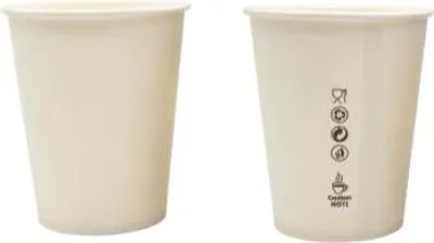 Produktbild von Dispersionsbecher aus weißem Papier, 180 ml, Durchmesser 70 mm, 50 Stück.
