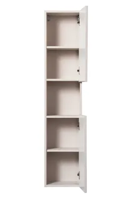 Obrázek produktu pro Koupelnová skříňka vysoká 140 cm kašmírová matná 2 dveře frézované