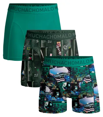 Produktbild von Muchachomalo Herren Boxershorts – 3er Pack – Baumwolle Stretch – Bequeme Unterwäsche – Größe XXL - MANCAVE1010-07