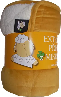 Zdjęcie produktu dla Koc mikrofibrowy Owca pikowany okr 150x200 cm