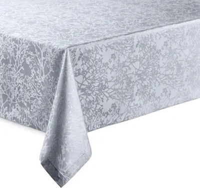 Produktbild von DecoHomeTextil Tischdecke Harmony hochwertig pflegeleicht mit Saumrand Hellgrau Eckig 130 x 220 cm