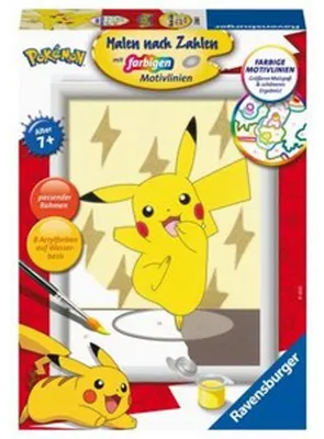 Image de Ravensburger Peinture par numéros 20084 - Pikachu - Enfants à partir de 7 ans