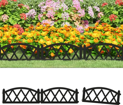 Produktbild von The Living Store Rasenkanten 17 Stk. Schwarz 10 m PP