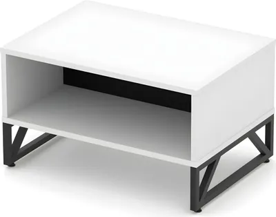 Immagine prodotto di Tavolino Tavolino da studio Bianco-nero Con spazio di archiviazione