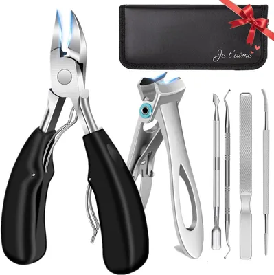 Immagine prodotto di Set per pedicure, forbici professionali per unghie dei piedi, acciaio inossidabile, 1 set, per la cura delle unghie