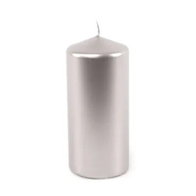 Obrázok produktu pre SVIEČKA VALEC Emocio 7x15cm metal ŠEDÁ