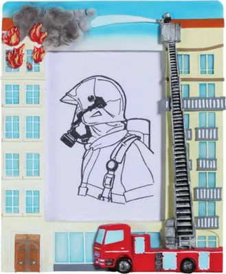 Produktbild von Feuerwehr Bilderrahmen Häuserbrand