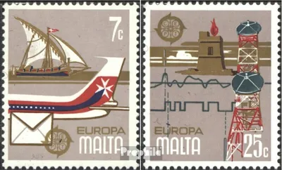 Produktbild von Briefmarken Malta 1979 Mi 594-595 (kompl.Ausg.) postfrisch Postwesen