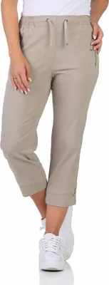 Produktbild von Caprihose kurze Chino für Damen mit Stretch19-27 luftige Sommer Hose Gummizug
