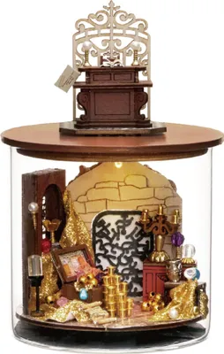 Produktbild von 3D-Puzzle DIY holz Miniaturhaus Modellbausatz Puppenhaus Fantasie Schatz