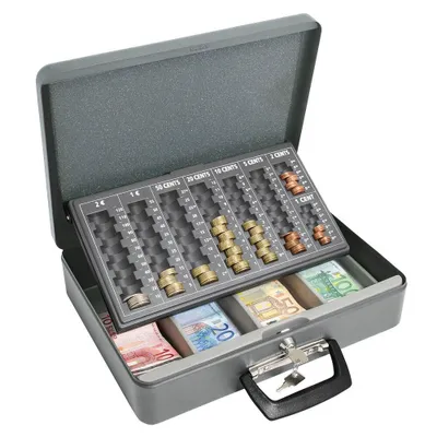 Image de WEDO 149 100812 Caissette à monnaie Maxi grise en tôle d'acier(T)