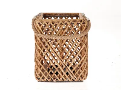 Immagine prodotto di Hbx Natural Living Lanterna con vetro 20x20x25cm marrone