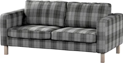 Produktbild von Dekoria Bezug für Karlstad 2-Sitzer Sofa nicht ausklappbar, grau-anthrazit, Sofahusse, Karlstad 2-Sitzer