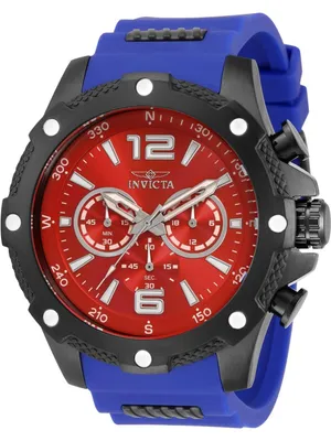 Zdjęcie produktu dla Invicta I-Force 34020 Zegarek Męski - Mechanizm Kwarcowy - Stal Nierdzewna z Czerwoną Tarcza - 50 mm