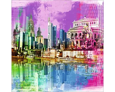 Produktbild von Glasbild Frankfurt Wahrzeichen I 50x50 cm